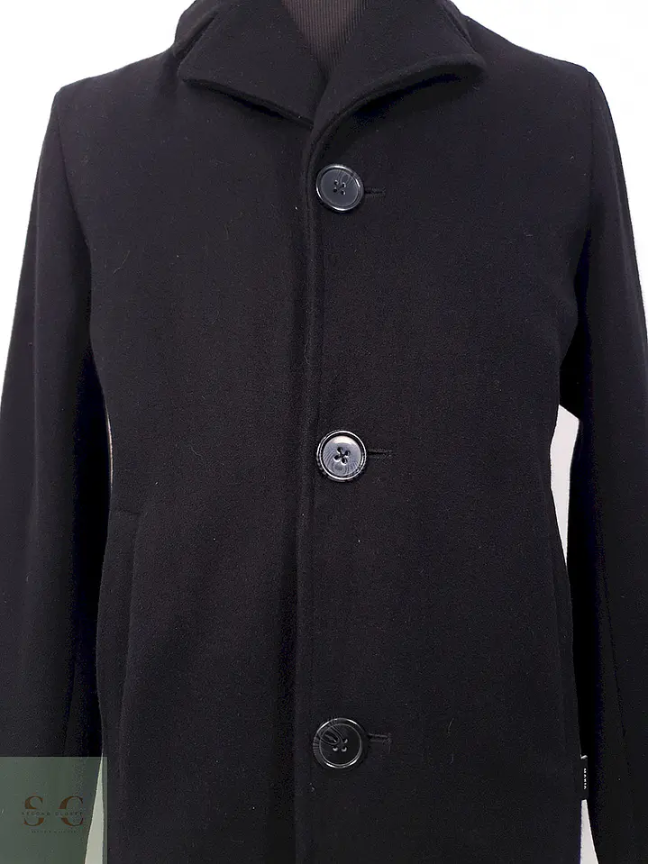 Abrigo Tres Cuartos Makia Negro 70% Lana - Talla M 4