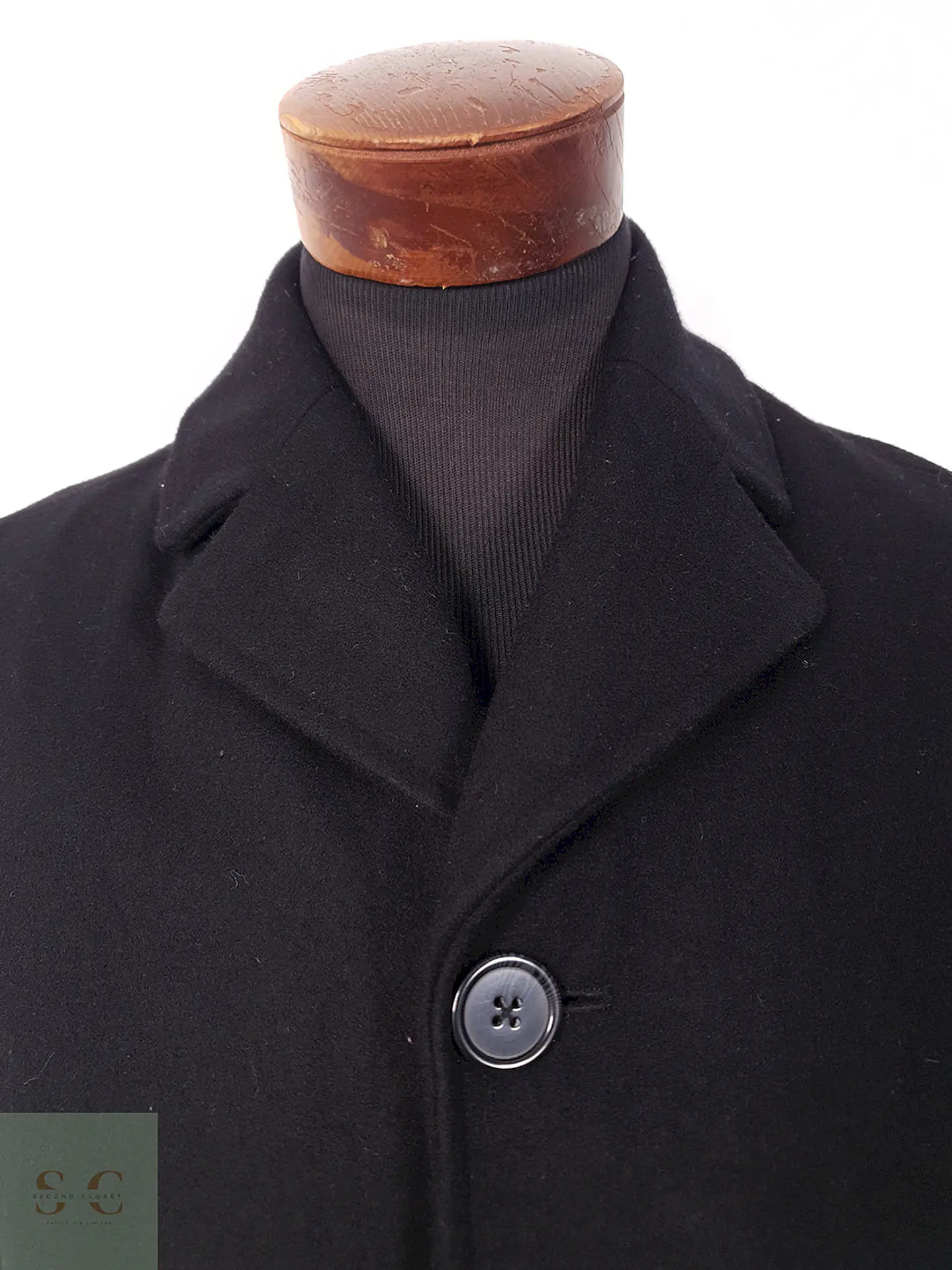 Abrigo Tres Cuartos Makia Negro 70% Lana - Talla M 5