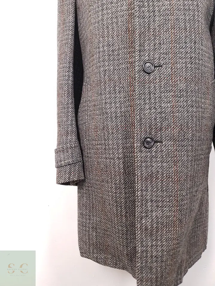 Abrigo Vintage Plomo Tweed 70% Lana - Talla ML 3