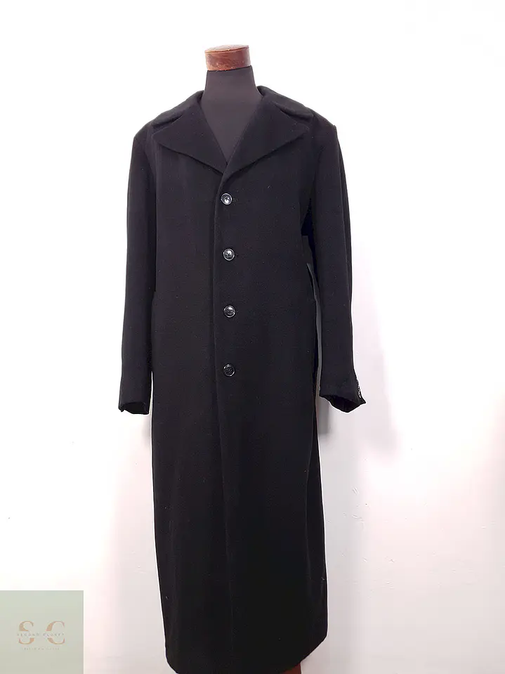 Abrigo Largo Negro Lana y Cashmere - Talla XXL 1