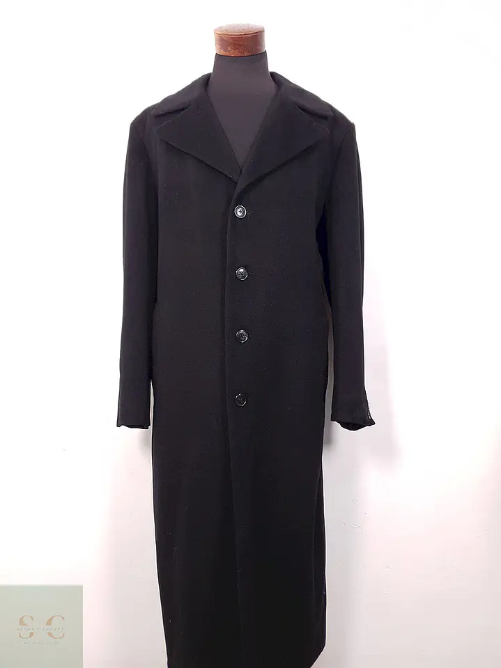 Abrigo Largo Negro Lana y Cashmere - Talla XXL 2