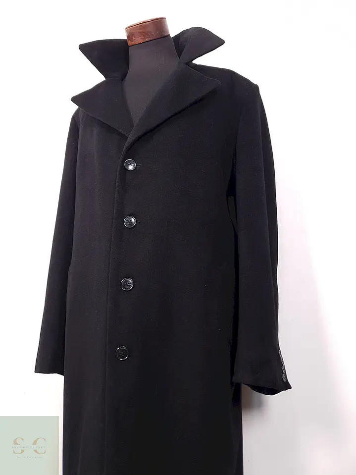 Abrigo Largo Negro Lana y Cashmere - Talla XXL 7