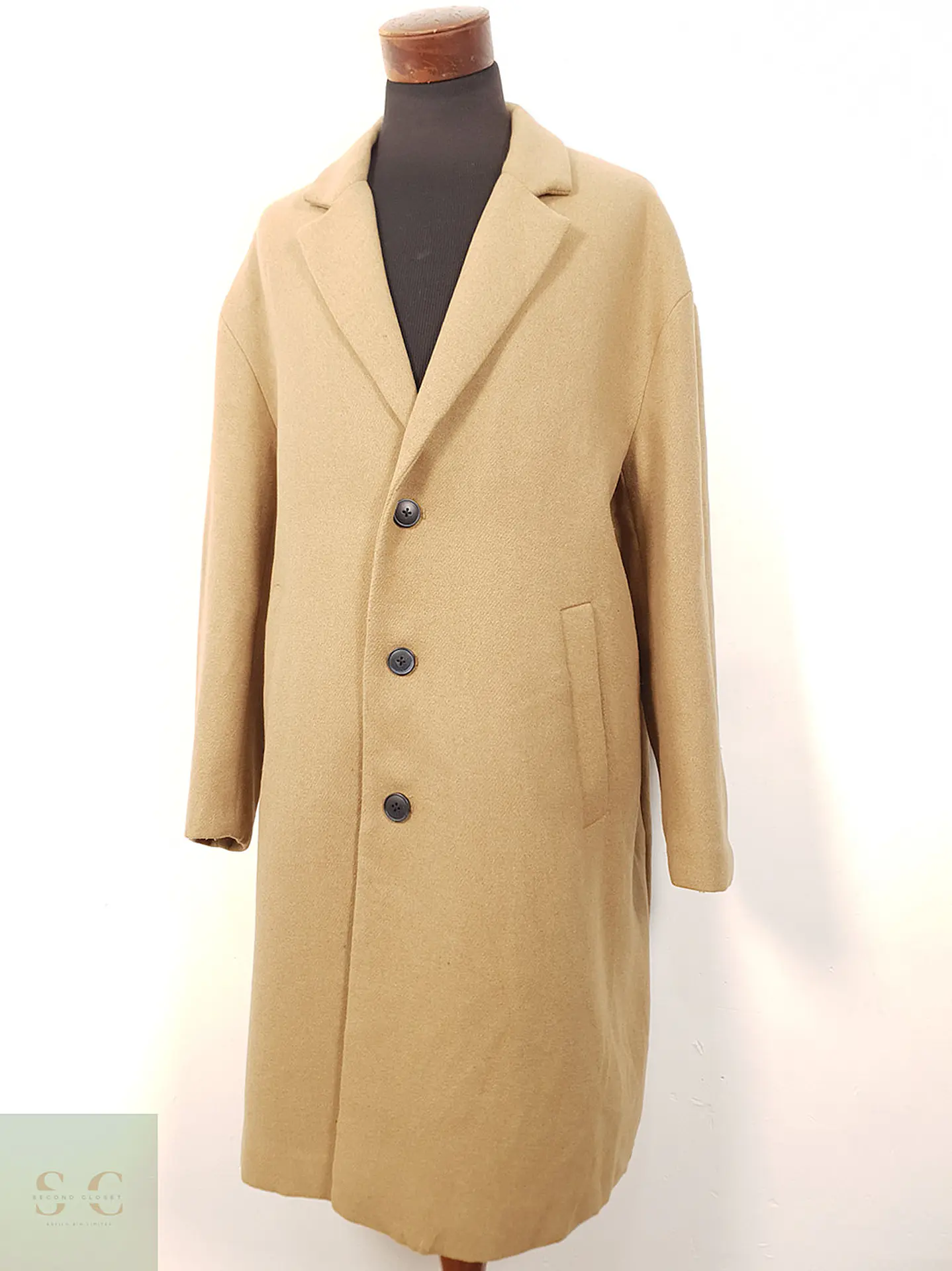 Abrigo Camel Review Mezcla Lana Oversized - Talla 3XL 2