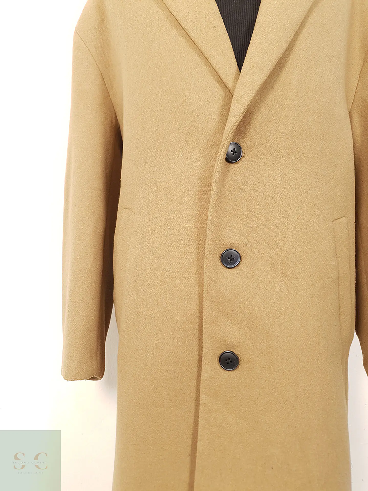 Abrigo Camel Review Mezcla Lana Oversized - Talla 3XL 3