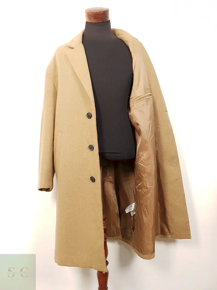 Abrigo Camel Review Mezcla Lana Oversized - Talla 3XL 5