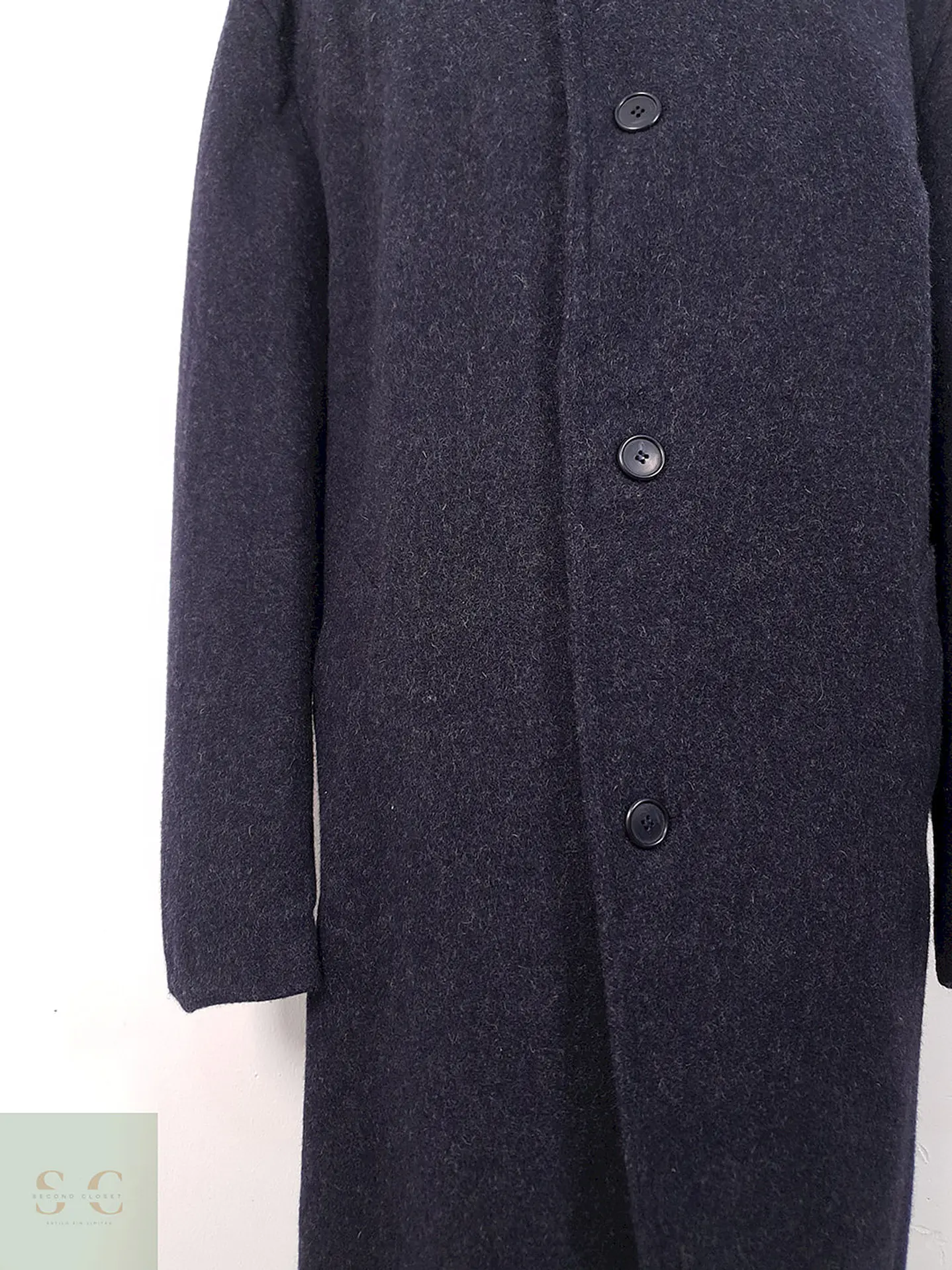 Abrigo Largo Duke of Wellington Azul 100% Lana Virgen - Talla 3XL 4