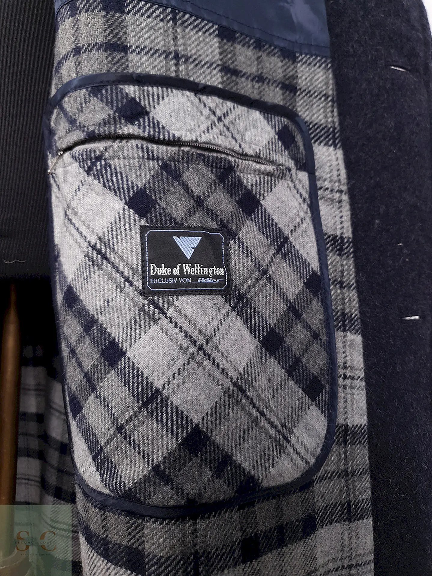 Abrigo Largo Duke of Wellington Azul 100% Lana Virgen - Talla 3XL 8