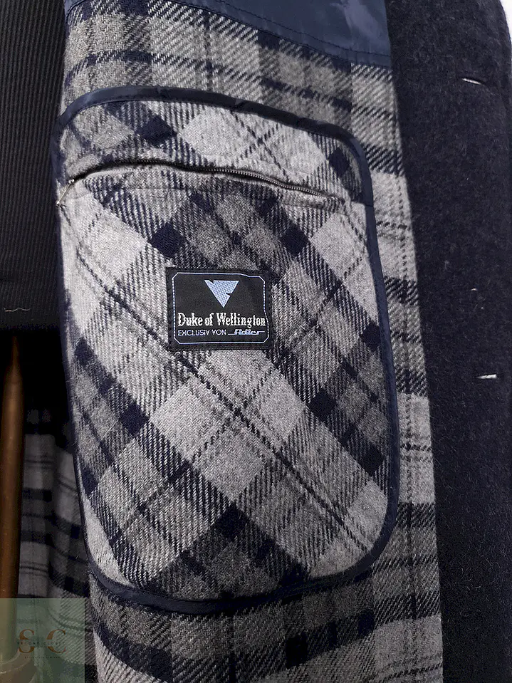 Abrigo Largo Duke of Wellington Azul 100% Lana Virgen - Talla 3XL 8