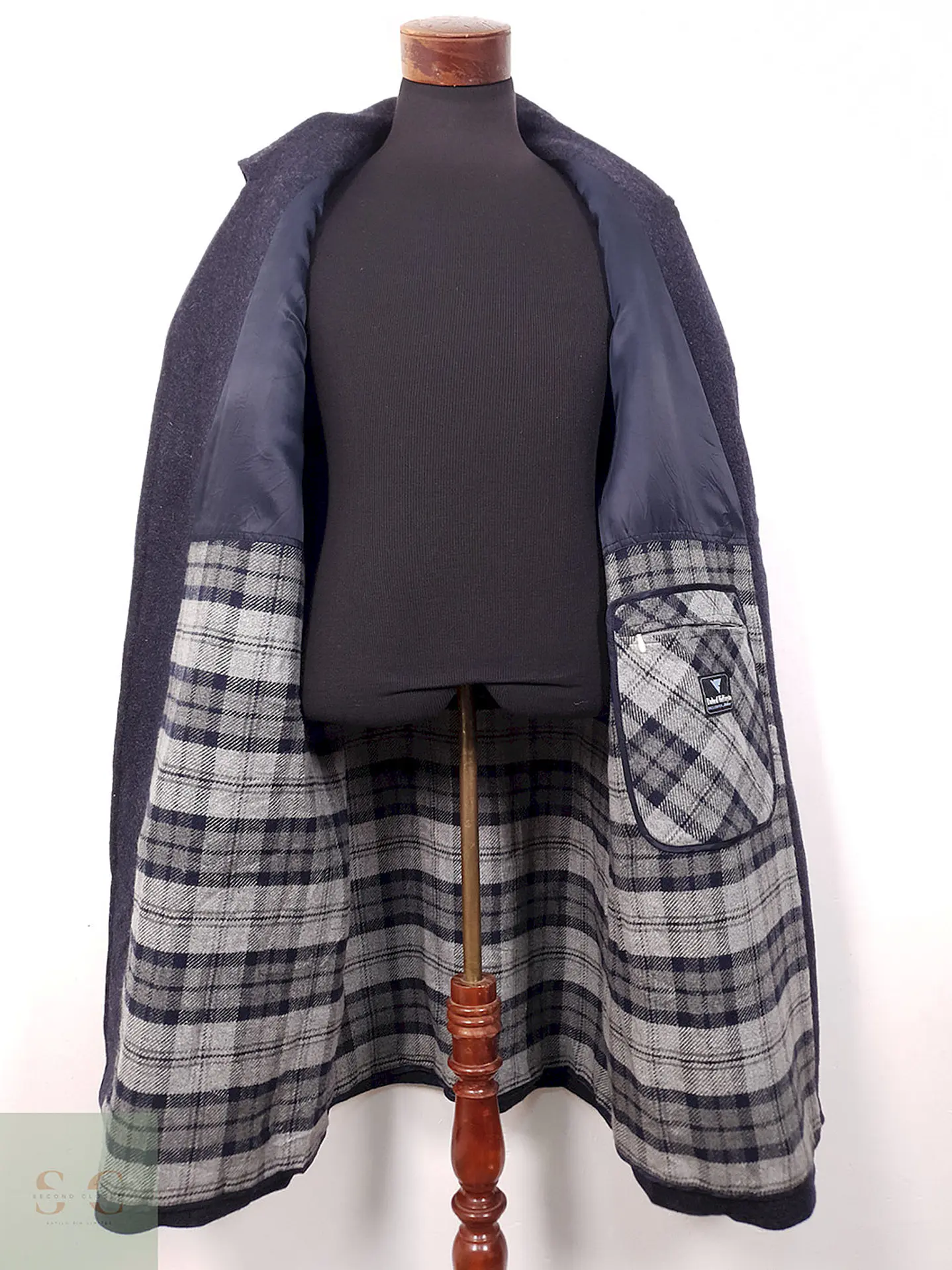 Abrigo Largo Duke of Wellington Azul 100% Lana Virgen - Talla 3XL 9