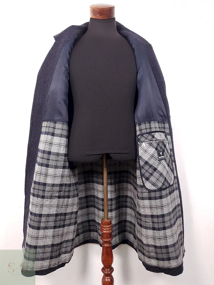 Abrigo Largo Duke of Wellington Azul 100% Lana Virgen - Talla 3XL 9