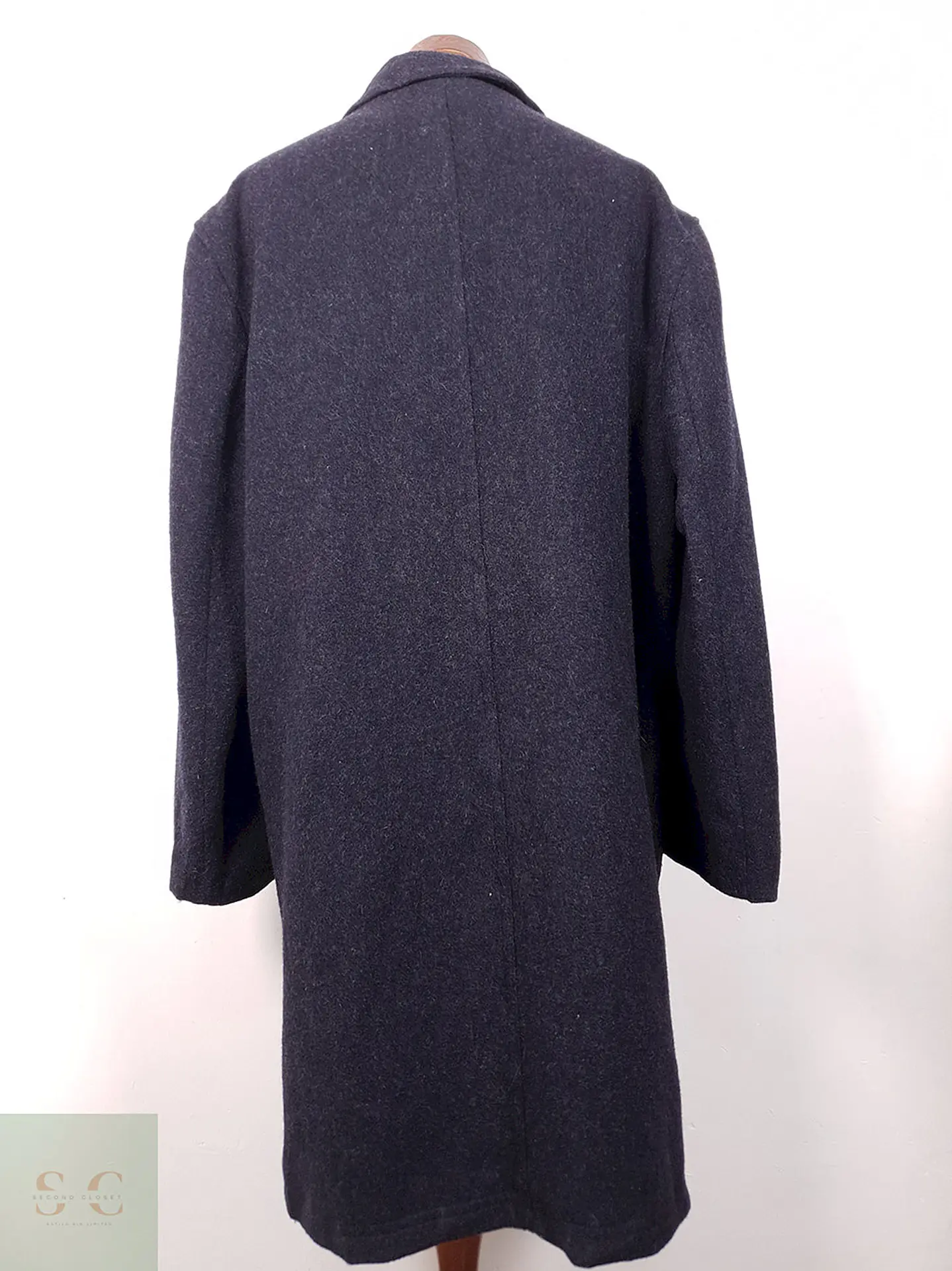 Abrigo Largo Duke of Wellington Azul 100% Lana Virgen - Talla 3XL 10