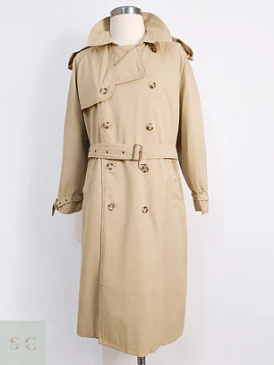 Trench Hugo Boss Cruzado con Cinturón Beige - Talla 3XL