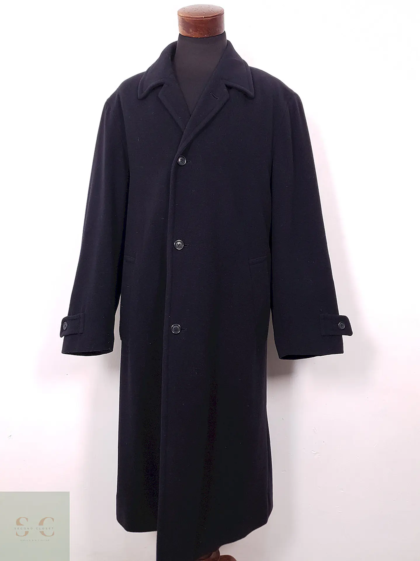 Abrigo Largo Azul Breuninger Lana Virgen y Cashmere - Talla XL 2