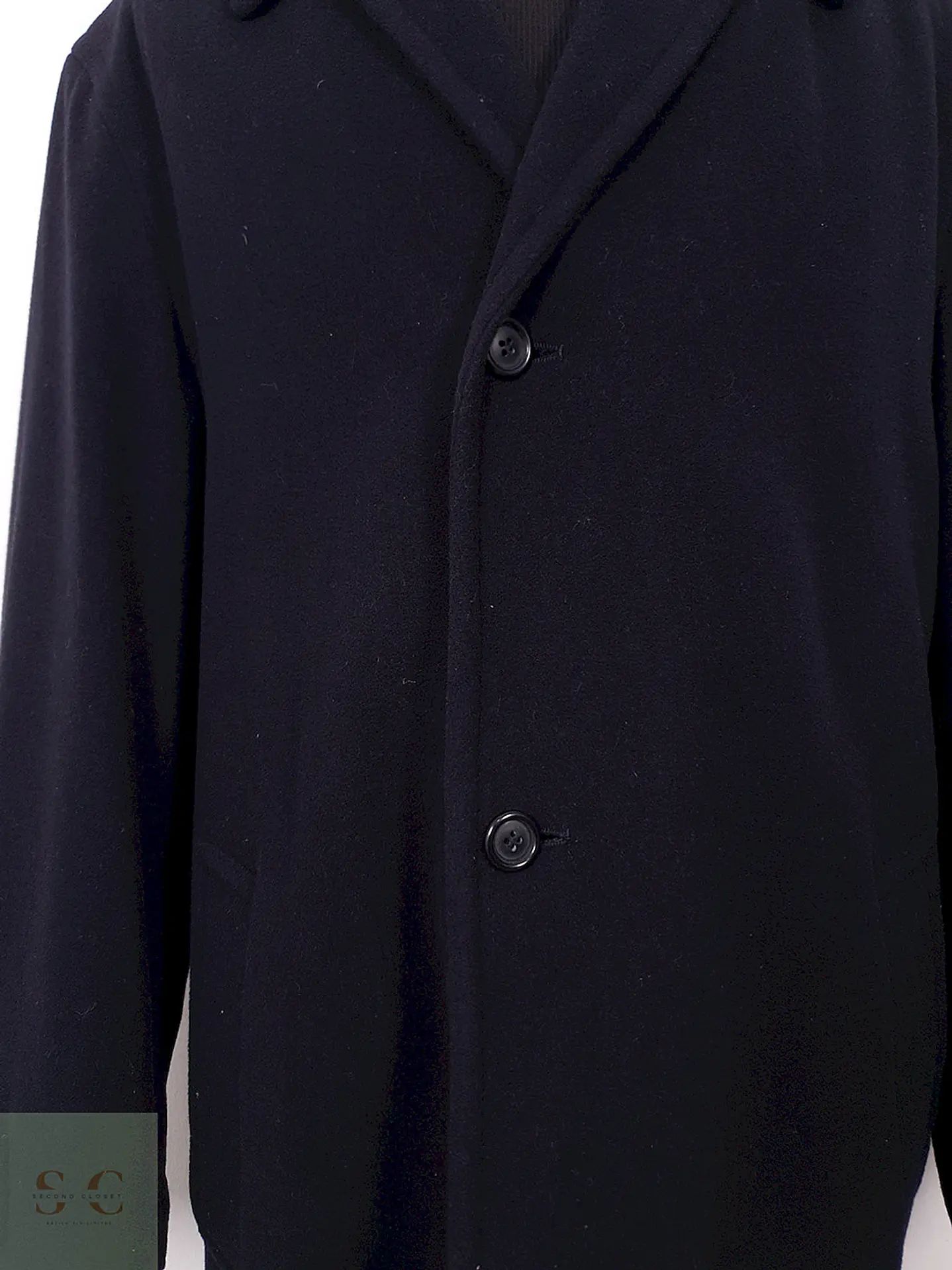 Abrigo Largo Azul Breuninger Lana Virgen y Cashmere - Talla XL 5