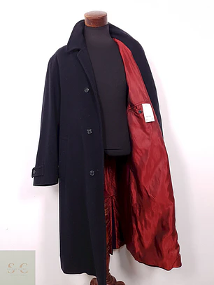 Abrigo Largo Azul Breuninger Lana Virgen y Cashmere - Talla XL