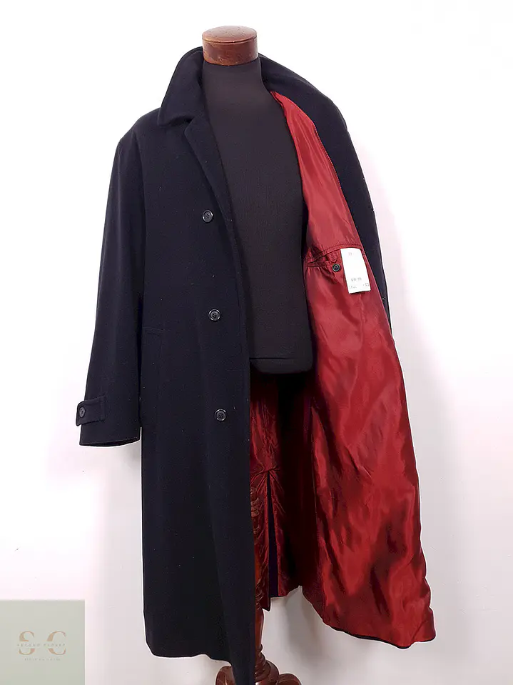 Abrigo Largo Azul Breuninger Lana Virgen y Cashmere - Talla XL 10
