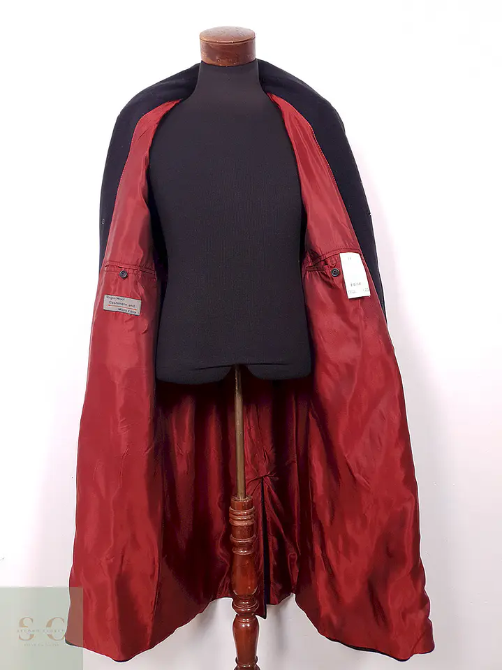 Abrigo Largo Azul Breuninger Lana Virgen y Cashmere - Talla XL 12