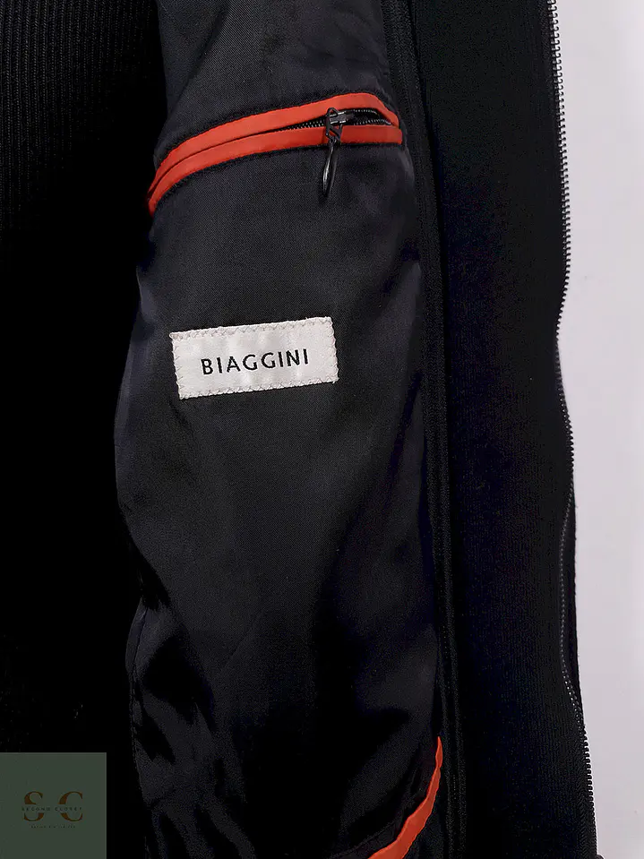 Abrigo Biaggini Negro Lana Virgen Blend - Talla ML 8