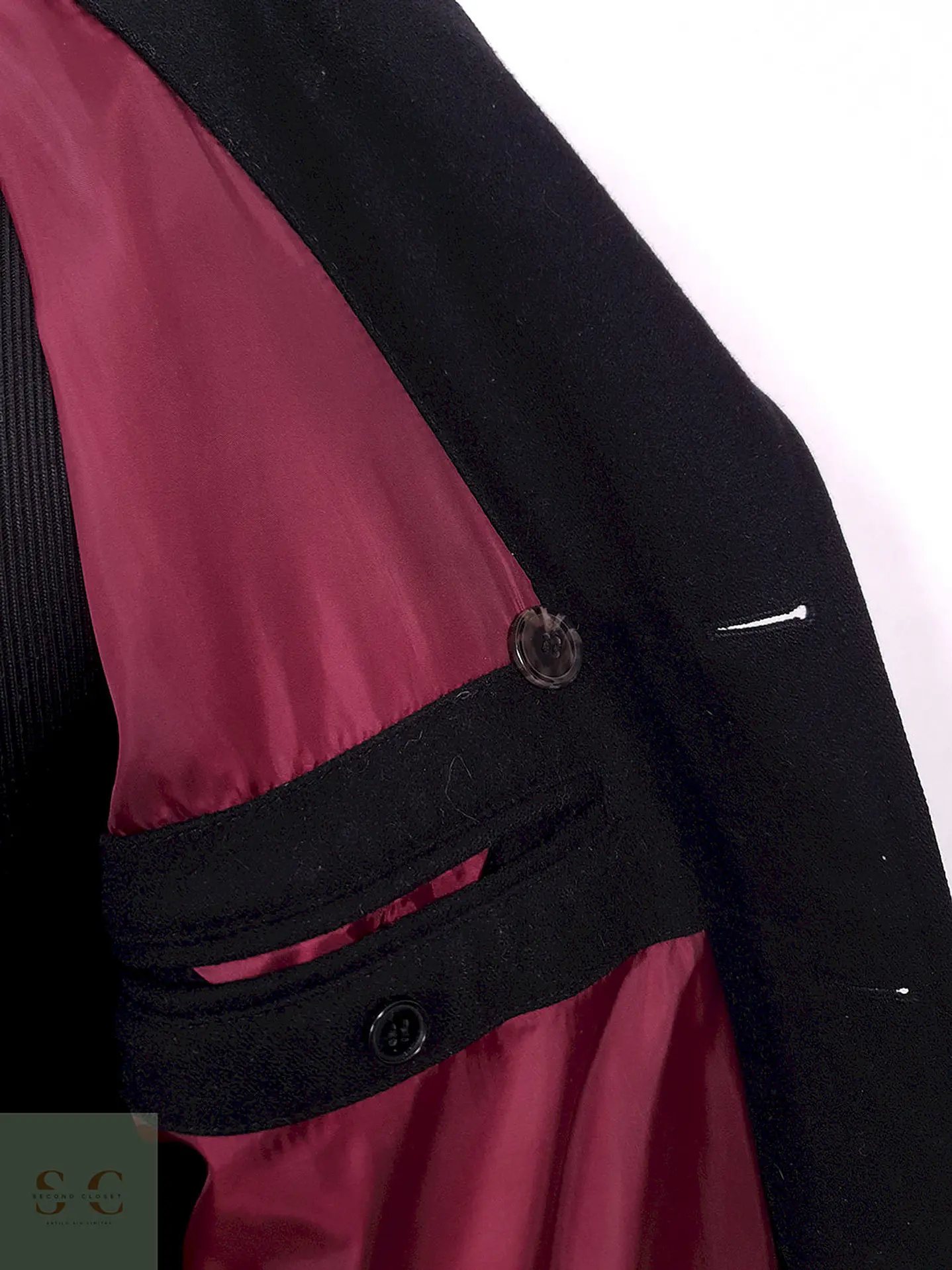 Abrigo Marinero Superior High Class Negro 90% Lana Virgen - Talla ML 11
