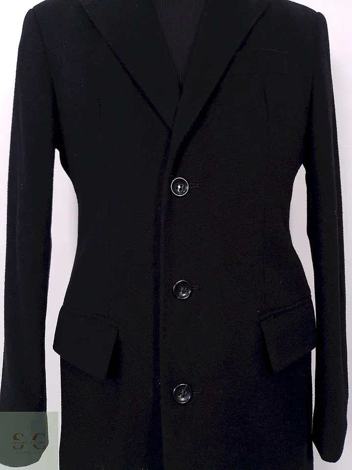 Abrigo Largo Negro Yorn Lana y Cashmere - Talla SM 5