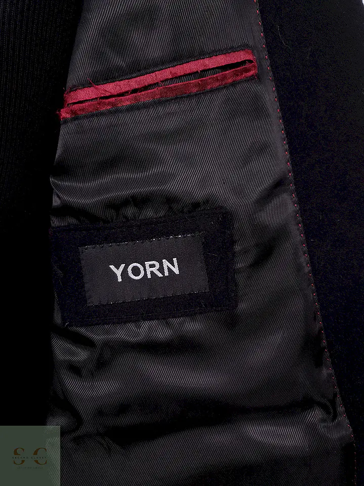 Abrigo Largo Negro Yorn Lana y Cashmere - Talla SM 8