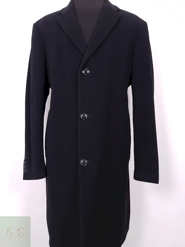 Abrigo Largo Dal Top Line Negro Lana Virgen y Cashmere - Talla LXL 3