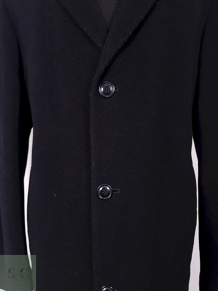 Abrigo Largo Dal Top Line Negro Lana Virgen y Cashmere - Talla LXL 5