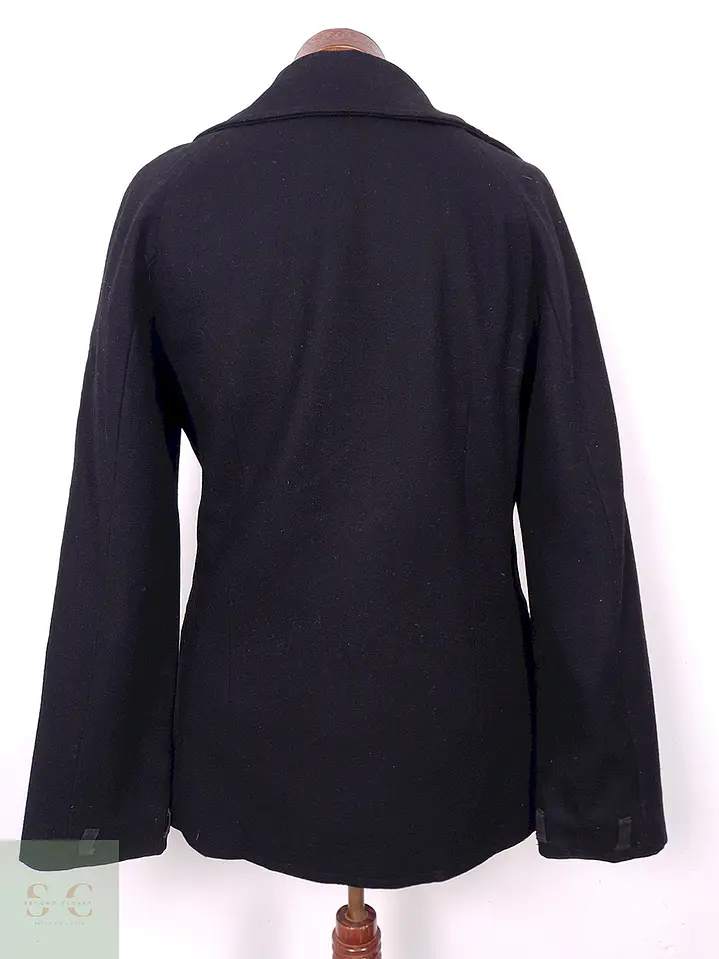 Abrigo Negro Matte Black 80% Lana - Talla SM 11