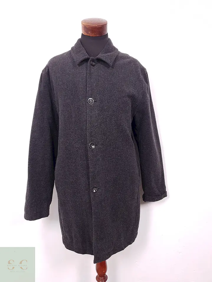 Abrigo Banana Republic Plomo Lana Virgen y Cashmere - Talla LXL 1
