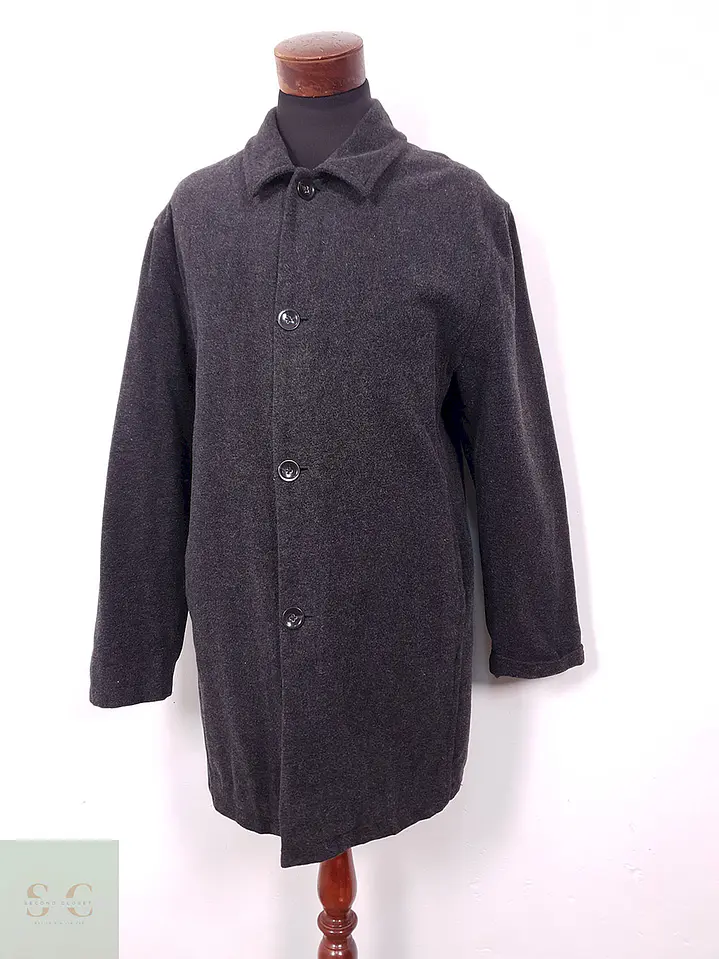 Abrigo Banana Republic Plomo Lana Virgen y Cashmere - Talla LXL 2