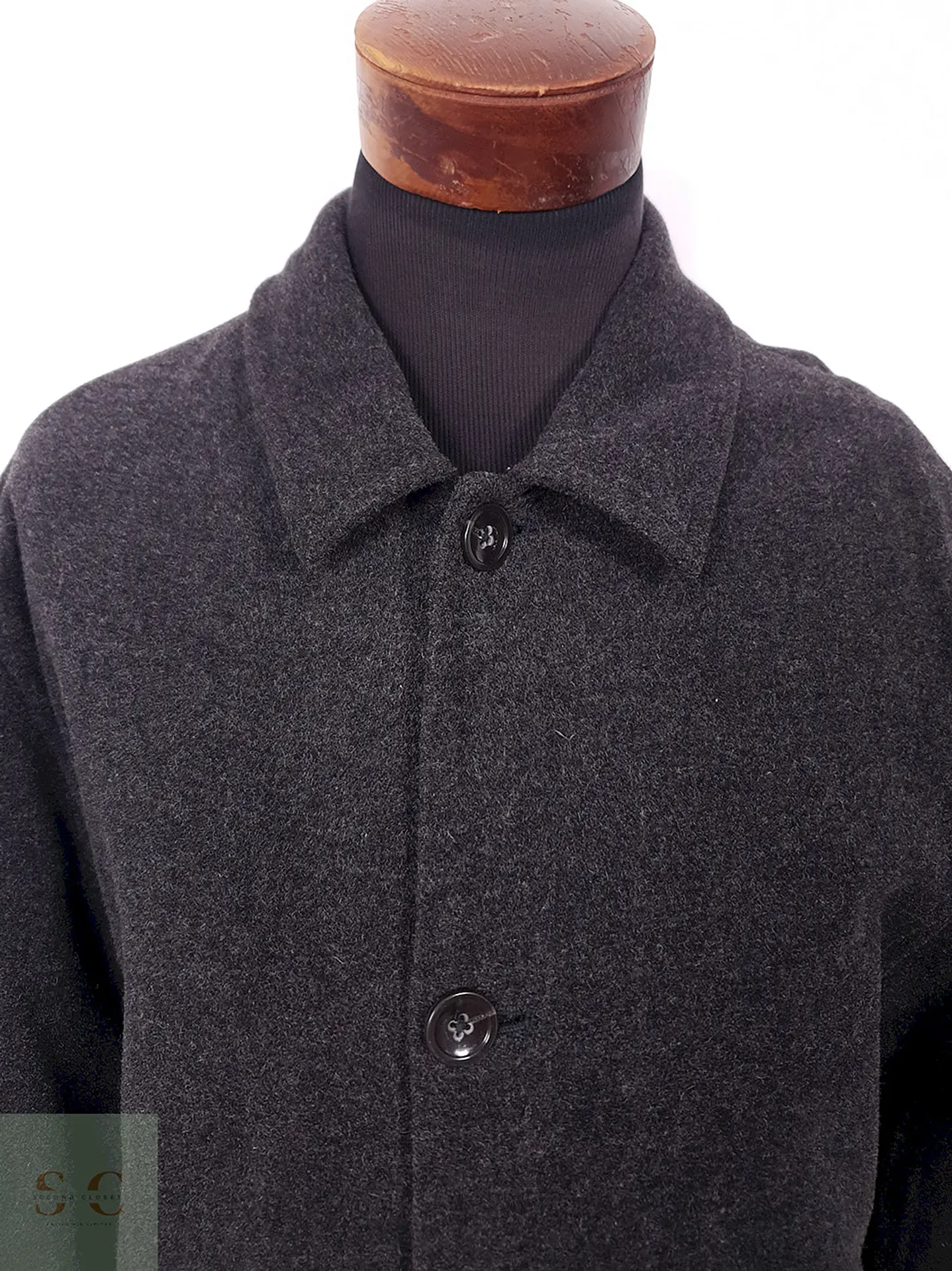 Abrigo Banana Republic Plomo Lana Virgen y Cashmere - Talla LXL 5