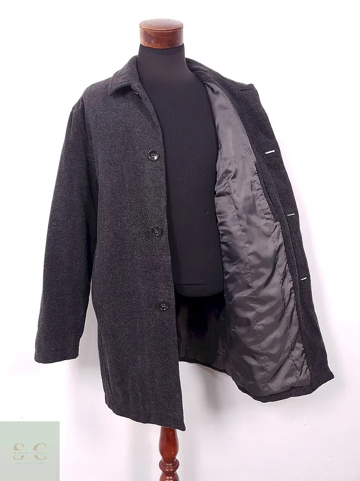 Abrigo Banana Republic Plomo Lana Virgen y Cashmere - Talla LXL 6