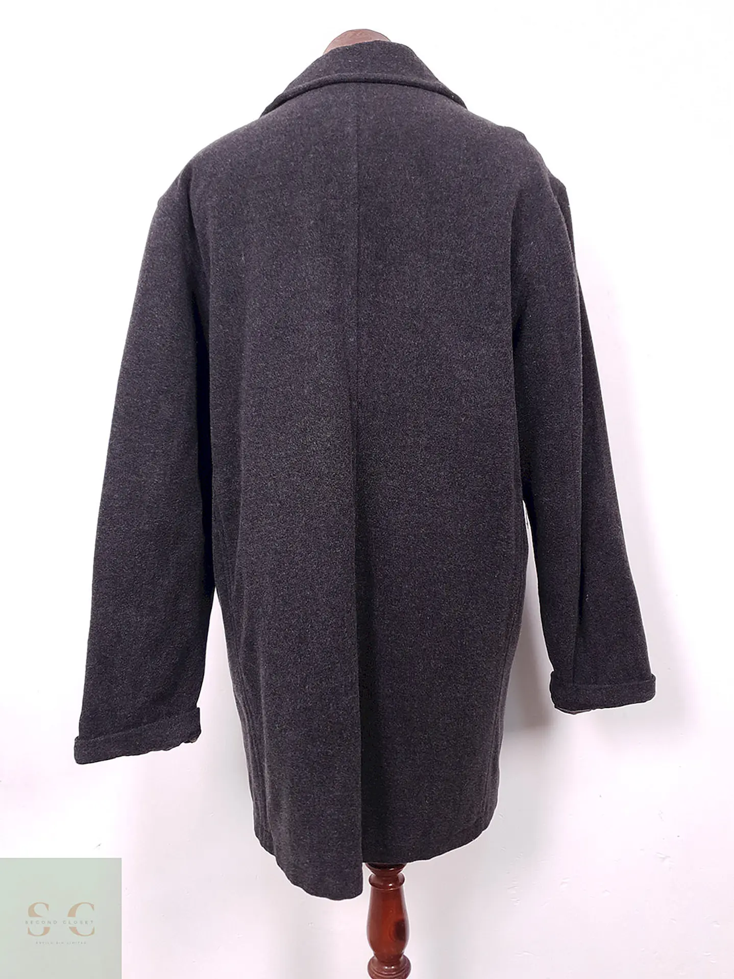 Abrigo Banana Republic Plomo Lana Virgen y Cashmere - Talla LXL 10
