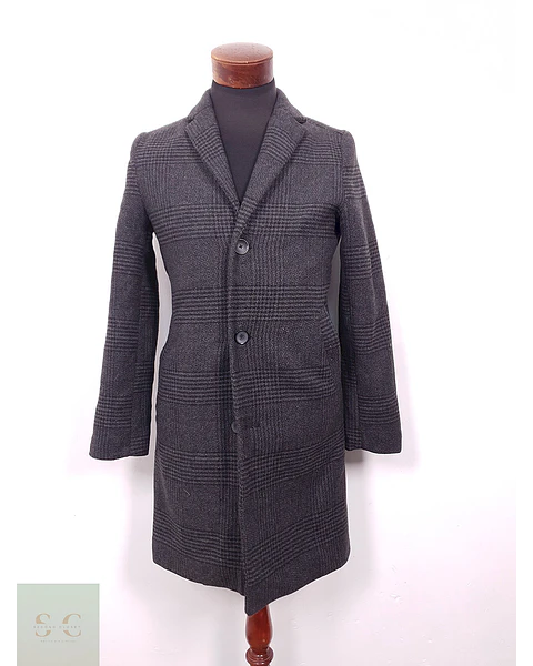 Abrigo Old Navy Cuadros Príncipe de Gales Plomo – TALLA XS