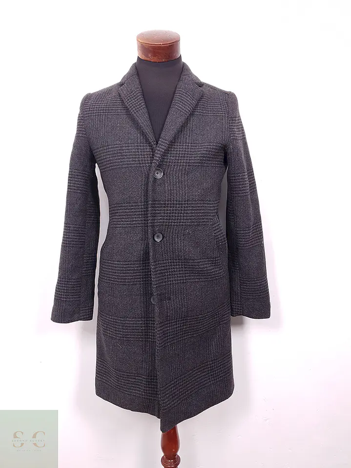 Abrigo Old Navy Plomo Mezcla Lana - Talla XS 1