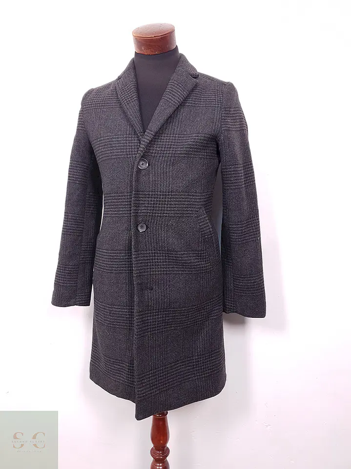 Abrigo Old Navy Plomo Mezcla Lana - Talla XS 2