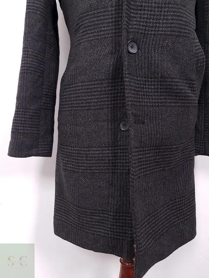Abrigo Old Navy Plomo Mezcla Lana - Talla XS 3
