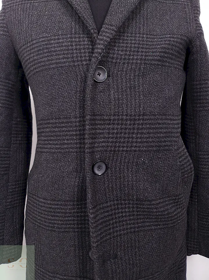 Abrigo Old Navy Plomo Mezcla Lana - Talla XS 4