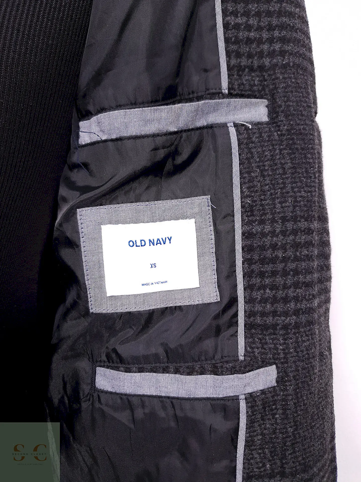 Abrigo Old Navy Plomo Mezcla Lana - Talla XS 6