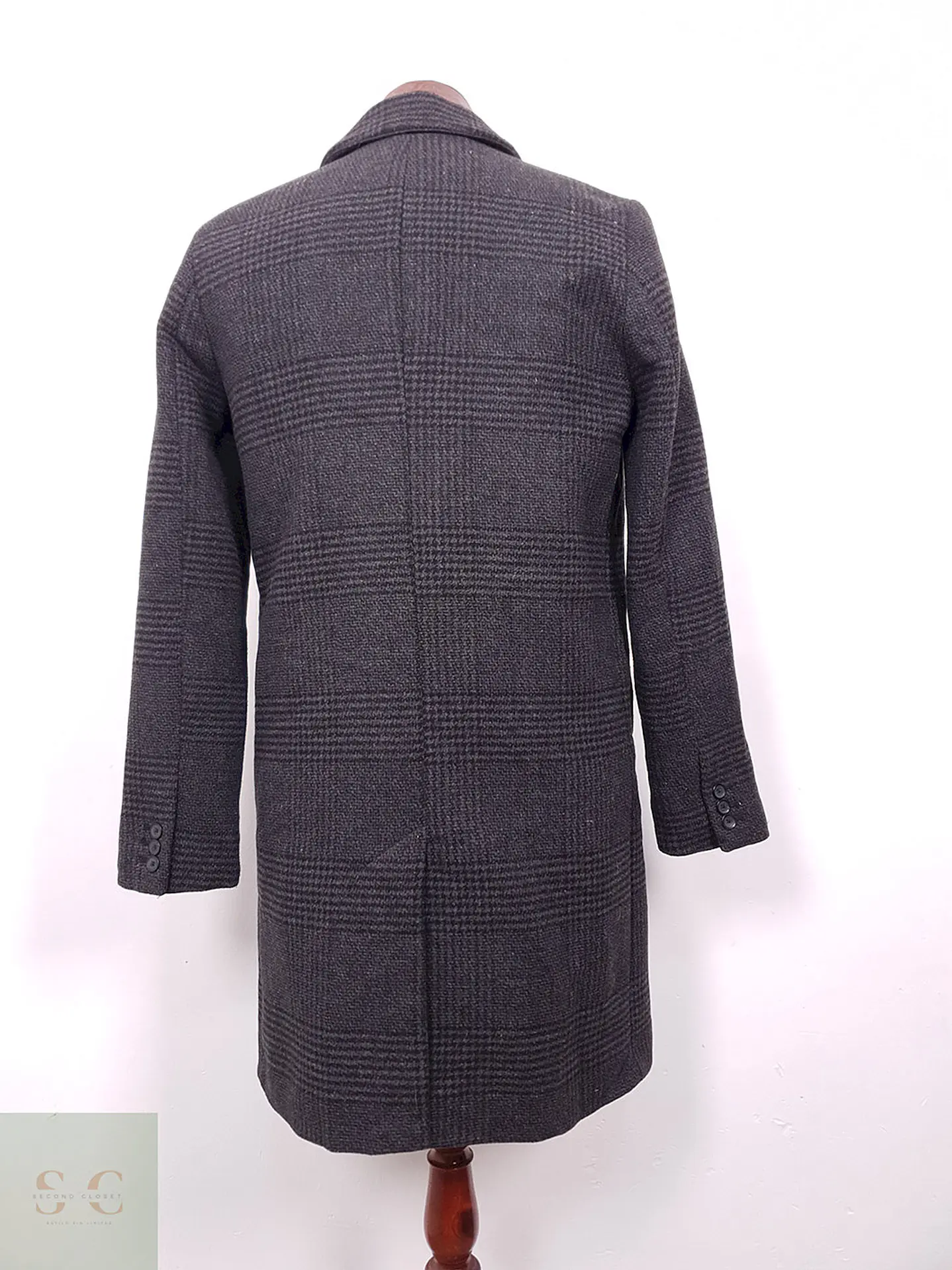 Abrigo Old Navy Plomo Mezcla Lana - Talla XS 9