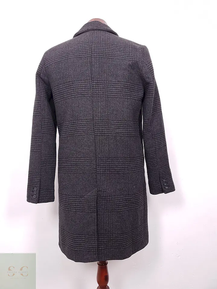 Abrigo Old Navy Plomo Mezcla Lana - Talla XS 9