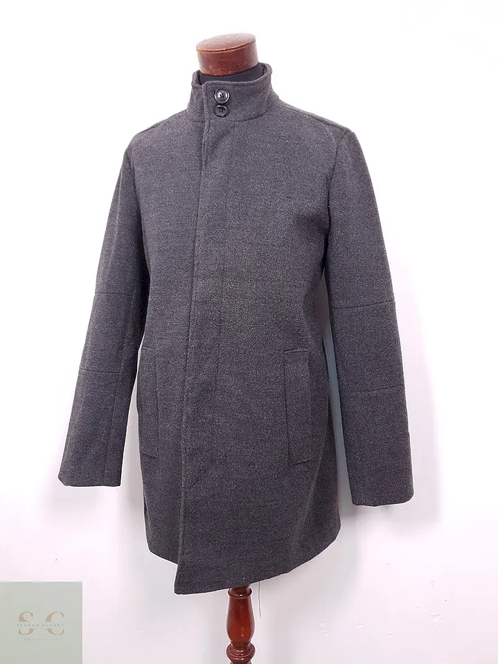 Abrigo Leftiesman Plomo Mezcla Lana - Talla L 2