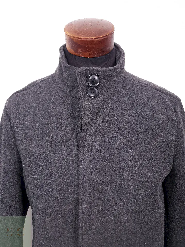 Abrigo Leftiesman Plomo Mezcla Lana - Talla L 5