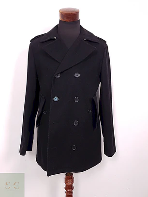 Abrigo Marinero Coolwater Negro Lana - Talla M