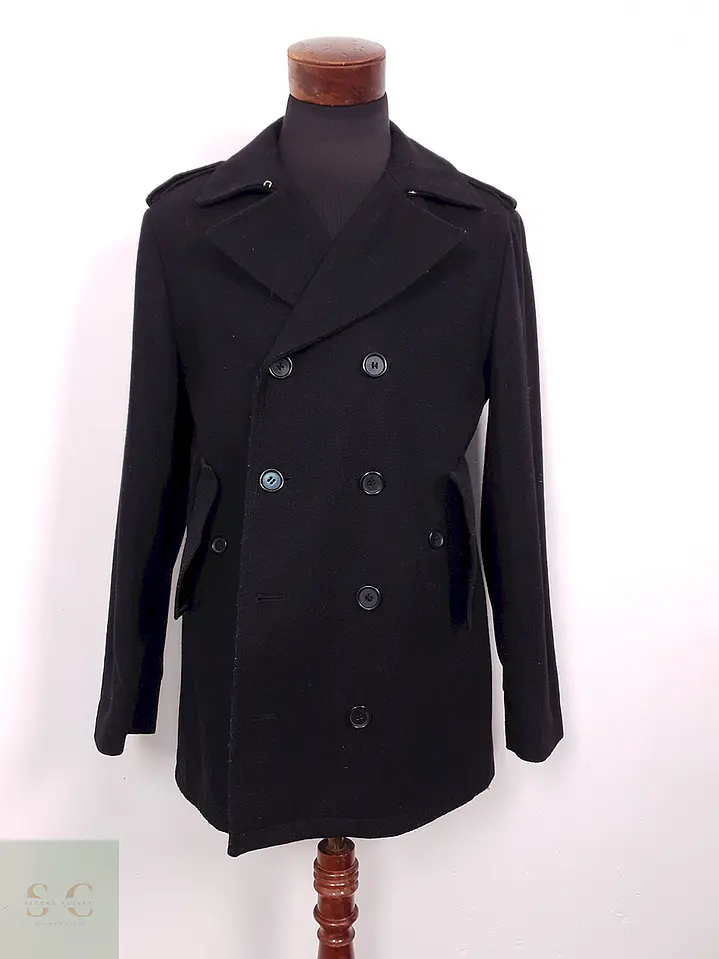 Abrigo Marinero Coolwater Negro 75% Lana - Talla M 1