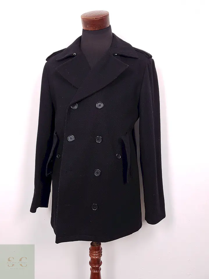 Abrigo Marinero Coolwater Negro 75% Lana - Talla M 2
