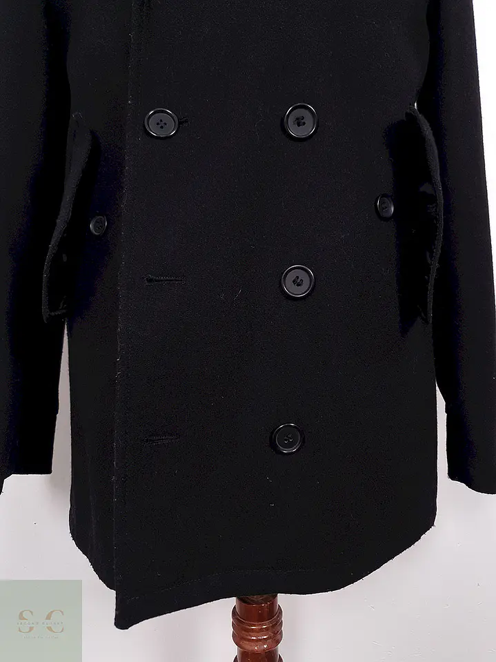 Abrigo Marinero Coolwater Negro 75% Lana - Talla M 3