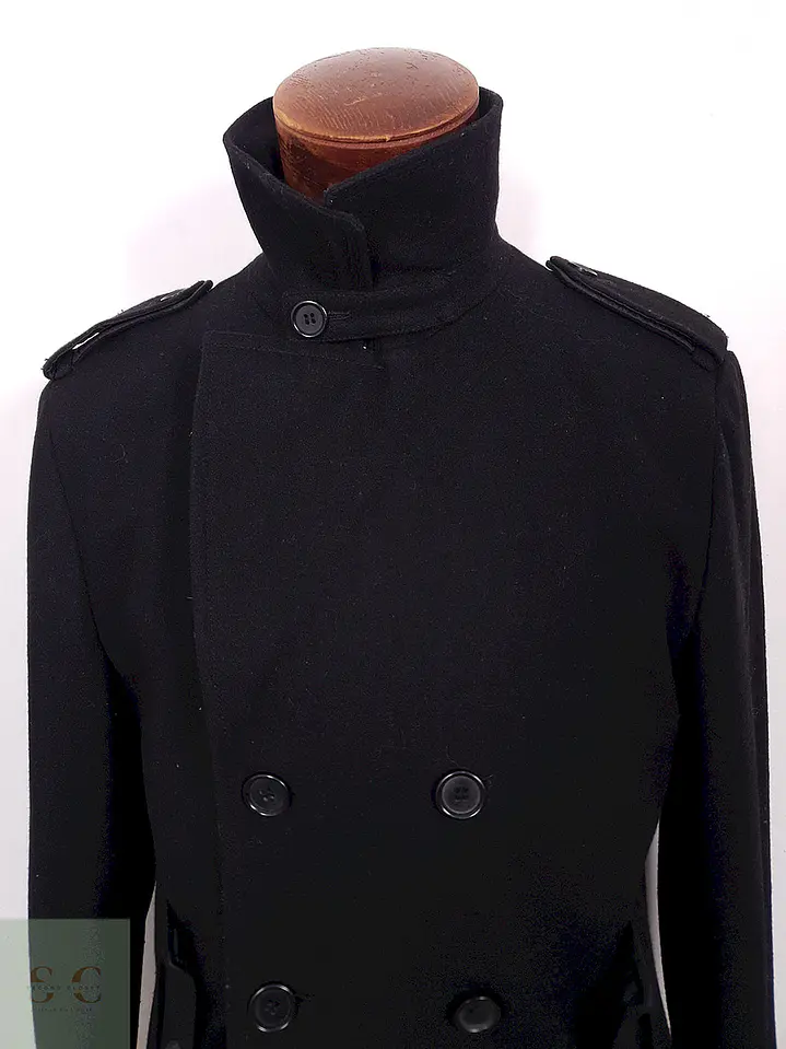 Abrigo Marinero Coolwater Negro 75% Lana - Talla M 7