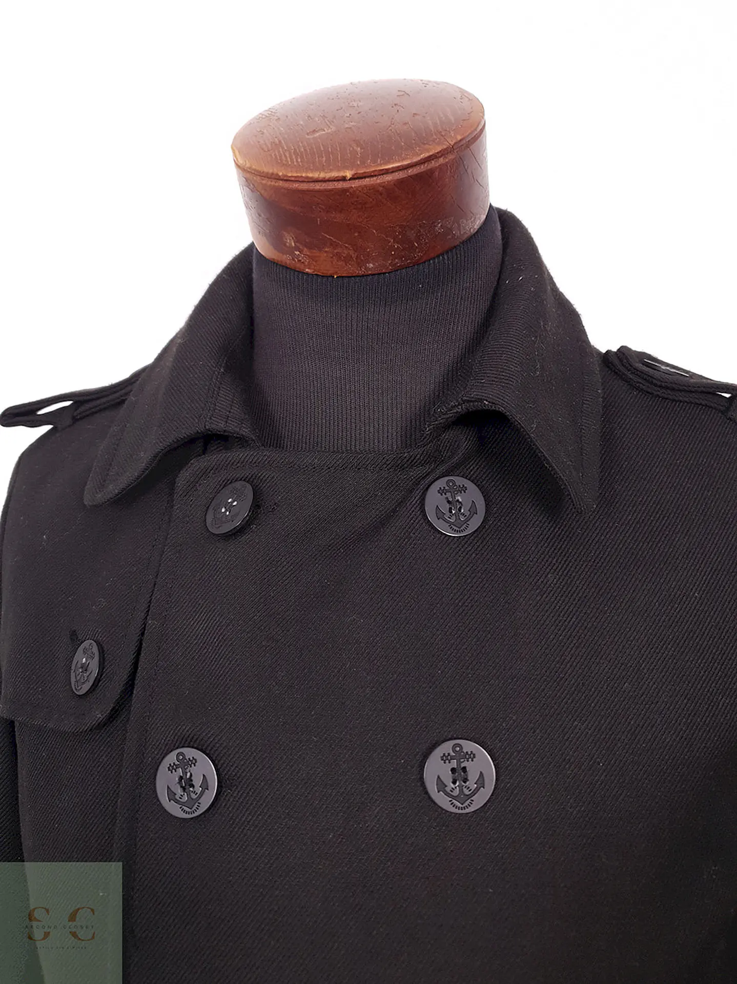 Abrigo Marinero Zara Young Negro Mezcla Lana - Talla S 7