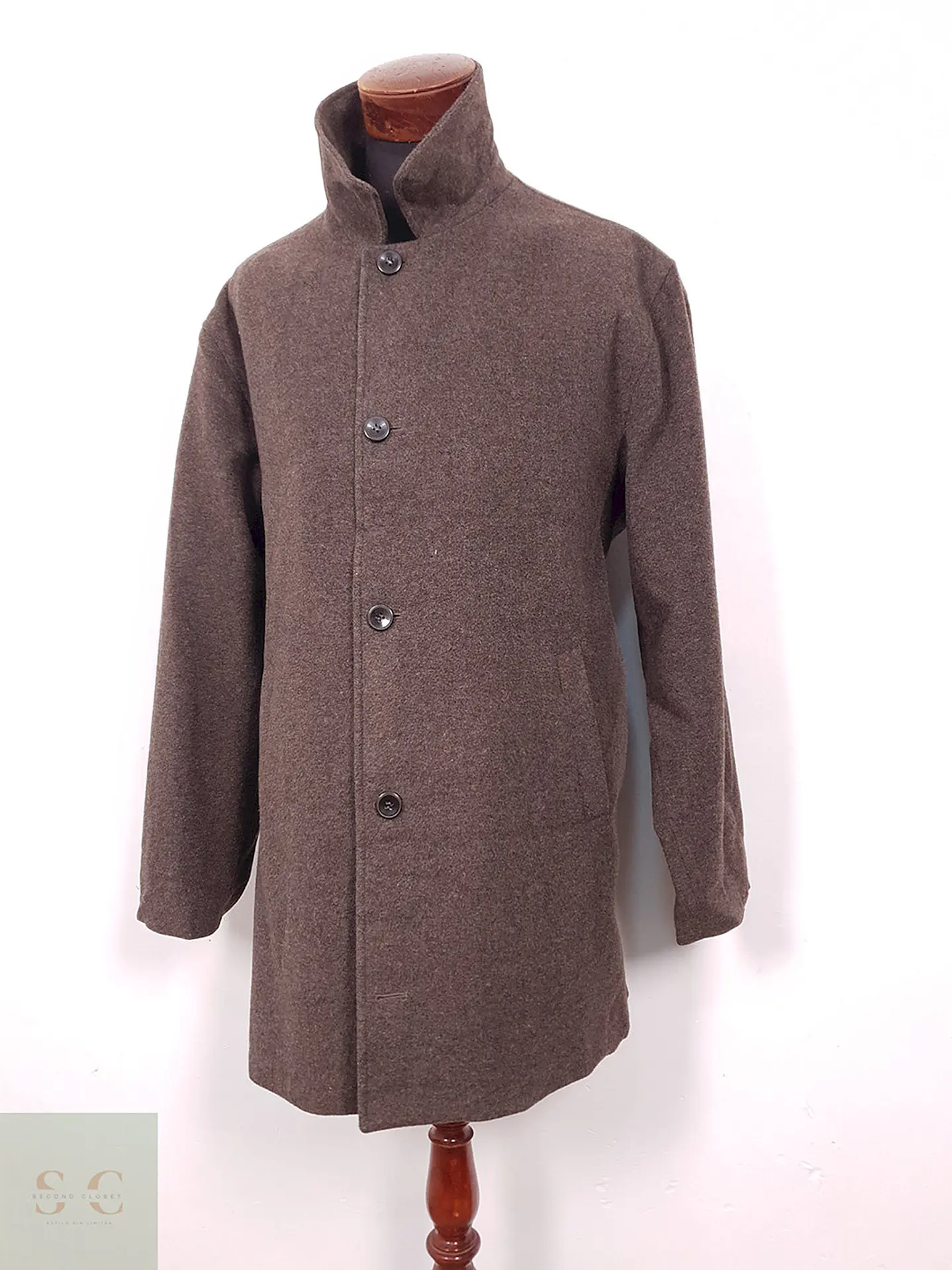 Abrigo Sarar Café Mezcla Lana y Cashmere - Talla XXL 2
